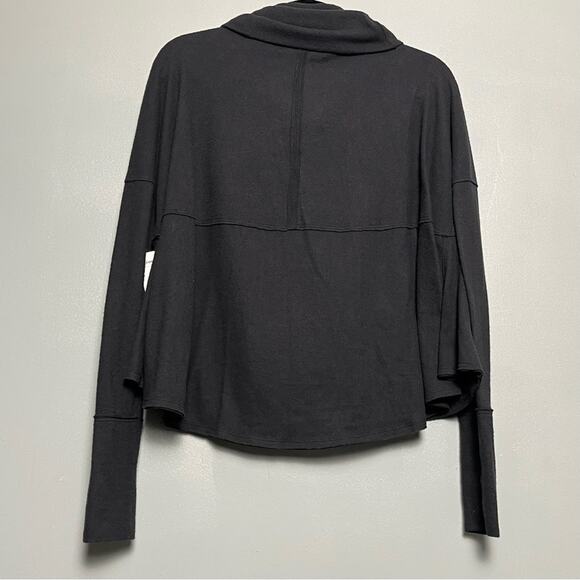 NWT We The Free Cozy Time Funnel Neck Women’s Pullover Sweatshirt Black Size S - Picture 3 of 6